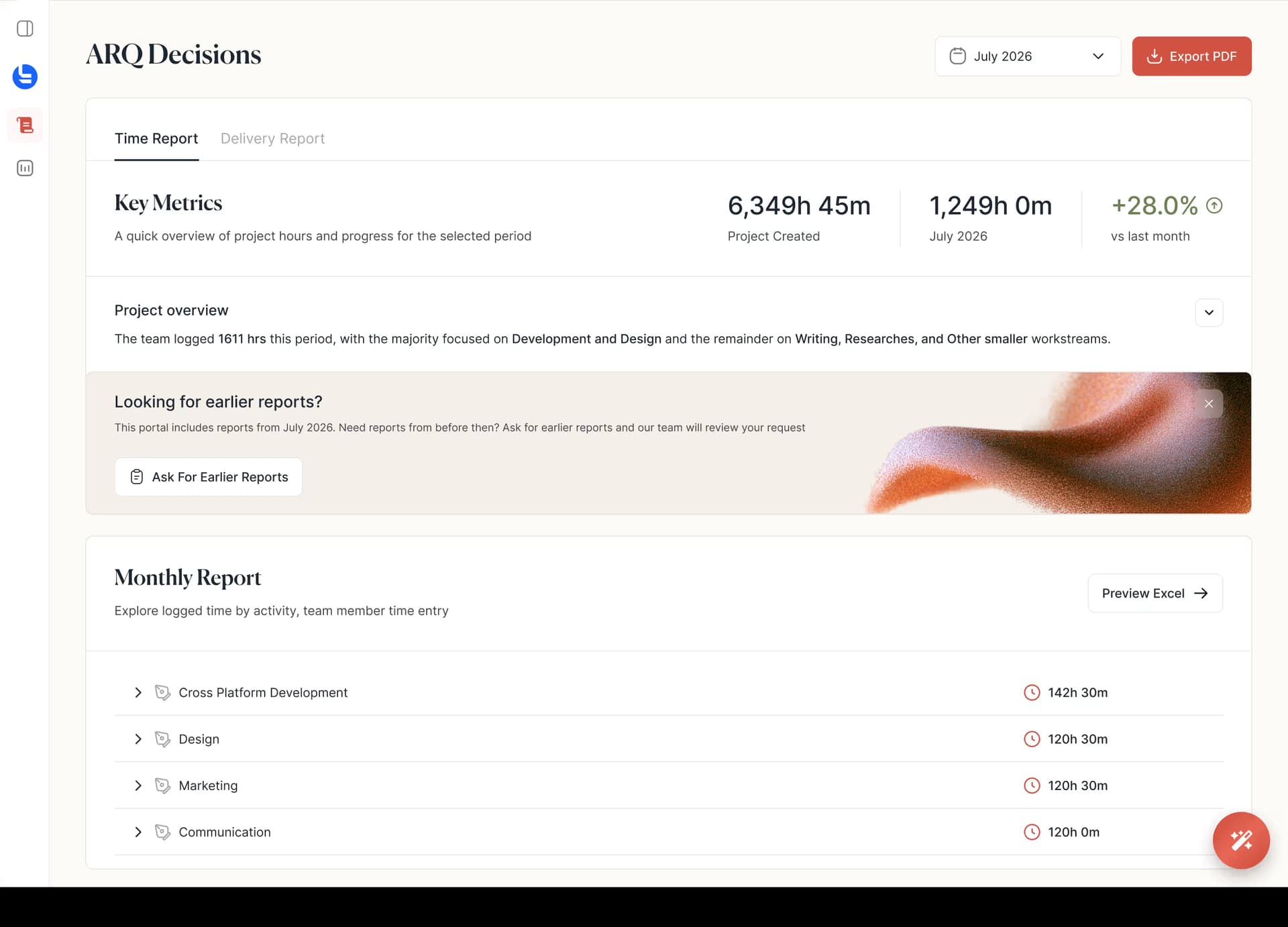 Tolmete client reporting — newly created client portal explaining how the portal works