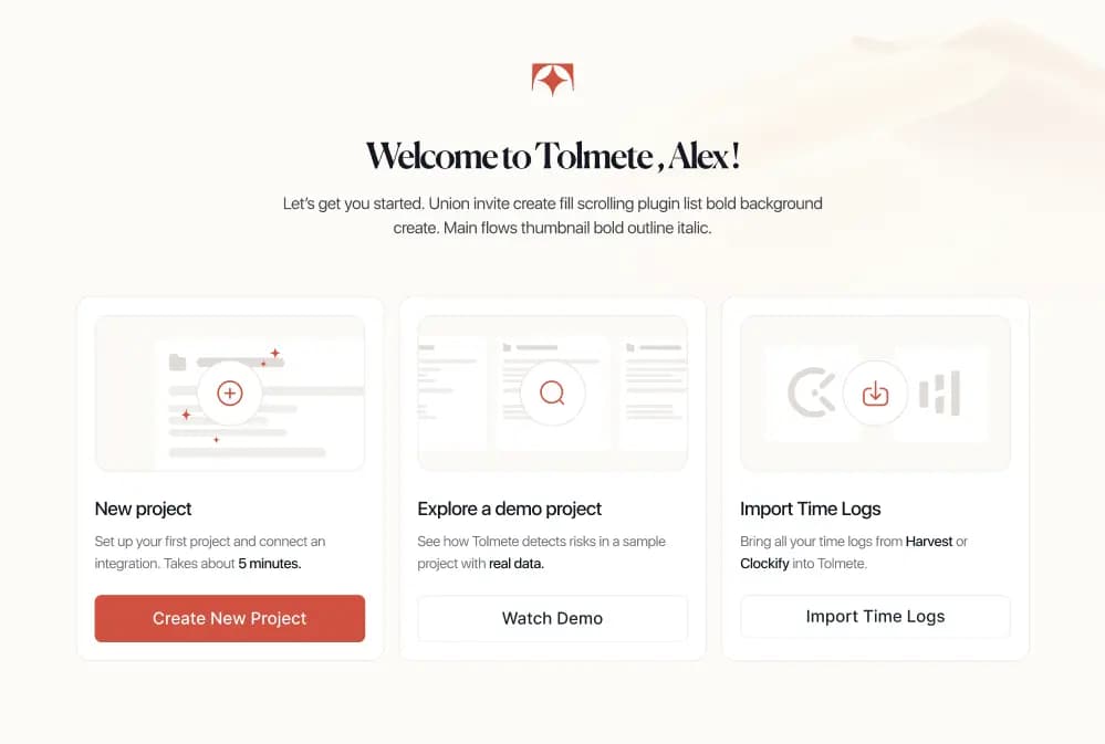 Tolmete training and integration preview — onboarding insights, risk signals, and AI chat