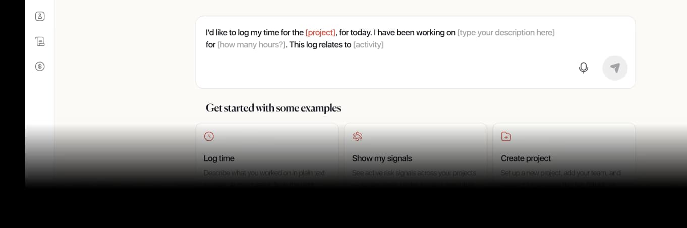 AI Chat Interface for logging time and running Tolmete workflows